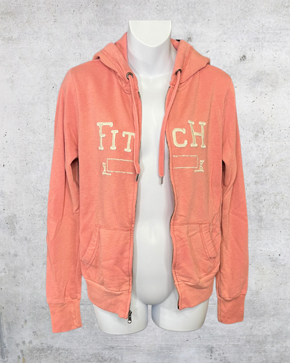 Abercrombie & Fitch Soft Pink Zip-Up Hoodie - Small