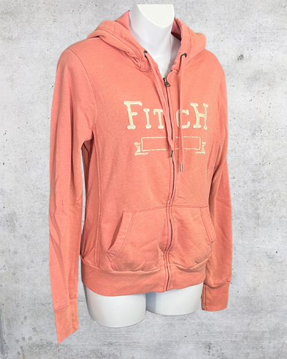 Abercrombie & Fitch Soft Pink Zip-Up Hoodie - Small