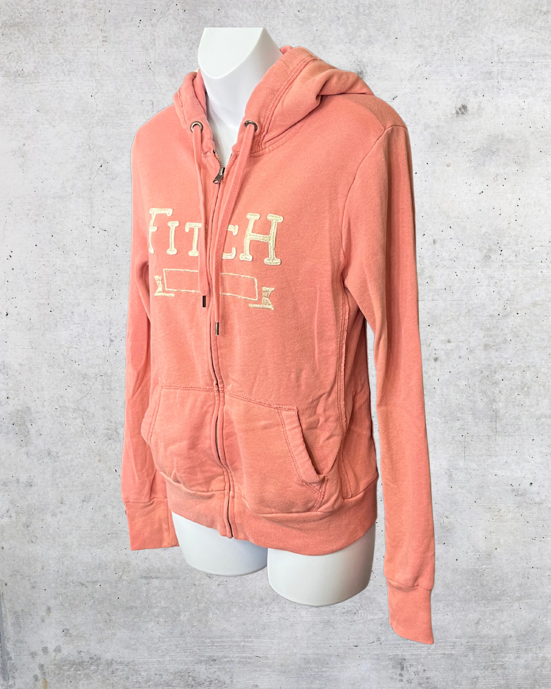 Abercrombie & Fitch Soft Pink Zip-Up Hoodie - Small