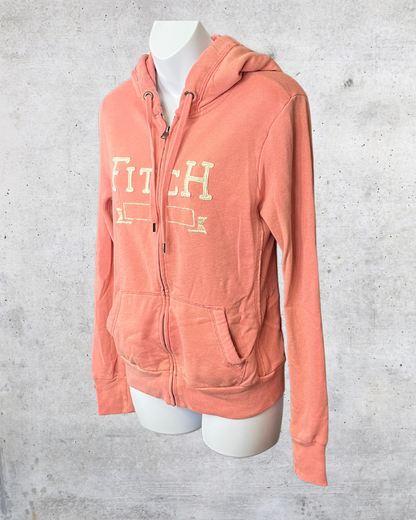 Abercrombie & Fitch Soft Pink Zip-Up Hoodie - Small