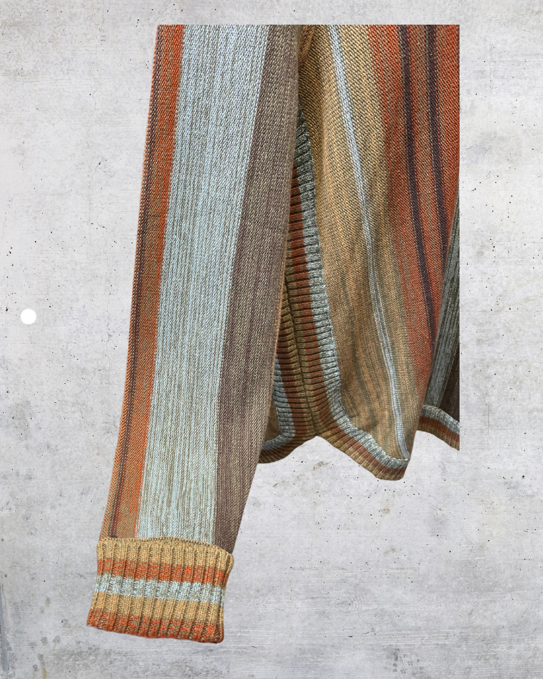 Coldwater Creek Earth Tone Stripe Knit Sweater - Large