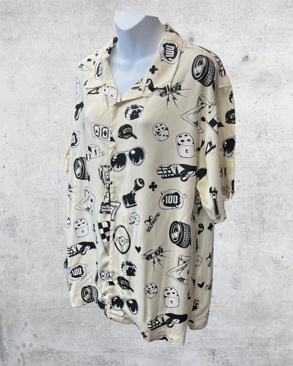 Golf Wang Cream Graphic Button-Up Shirt – Large