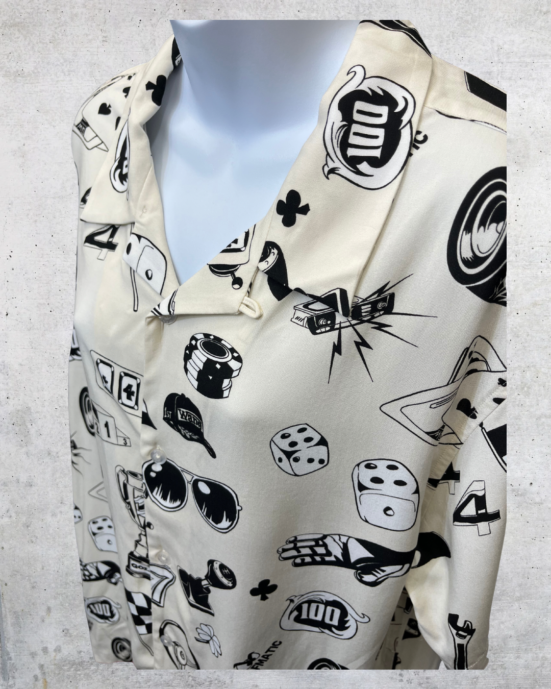 Golf Wang Cream Graphic Button-Up Shirt – Large