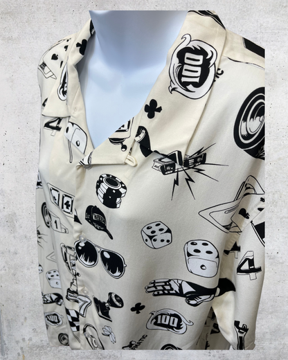 Golf Wang Cream Graphic Button-Up Shirt – Large