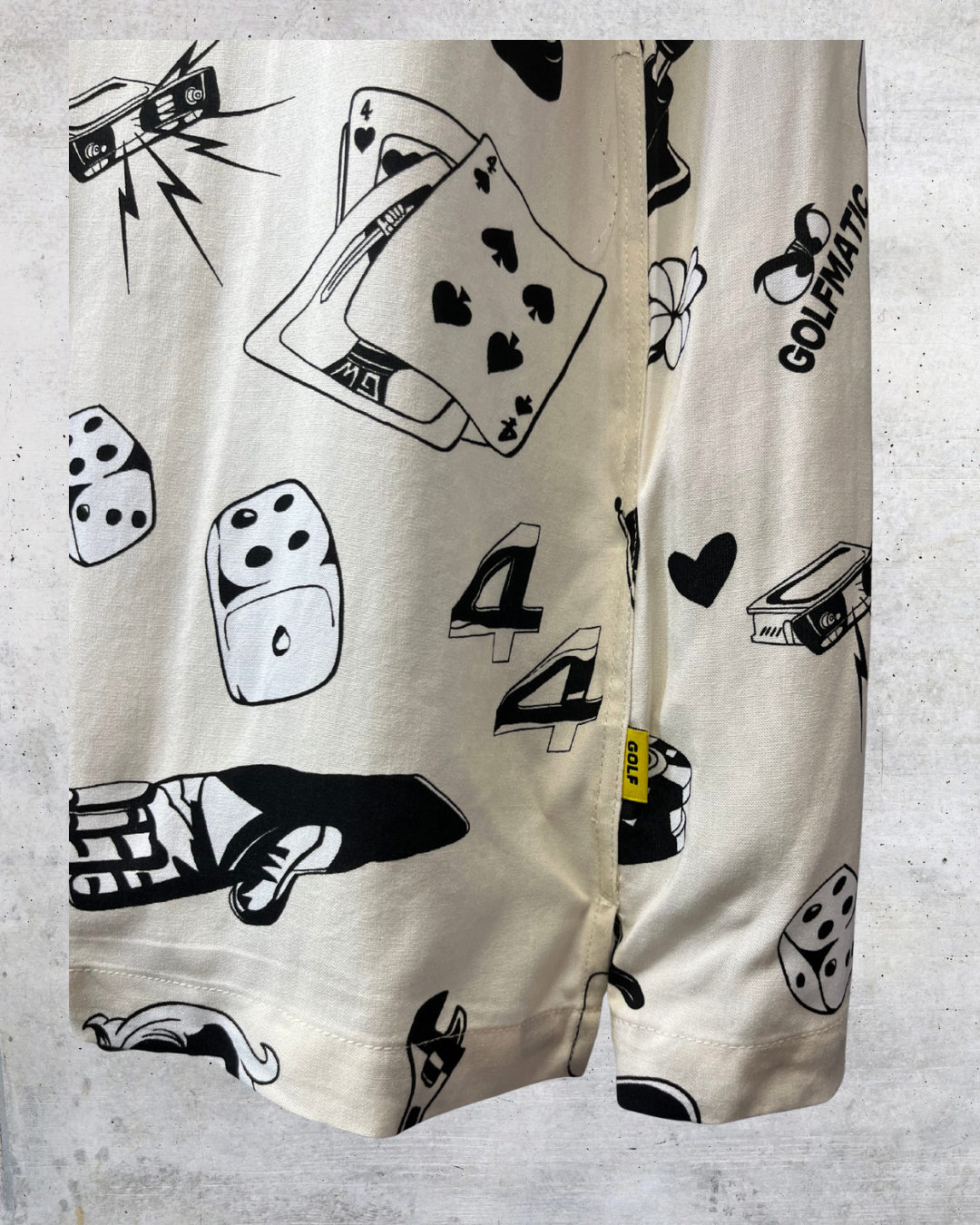 Golf Wang Cream Graphic Button-Up Shirt – Large