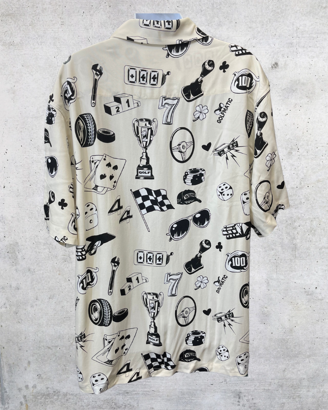 Golf Wang Cream Graphic Button-Up Shirt – Large
