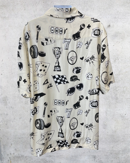 Golf Wang Cream Graphic Button-Up Shirt – Large