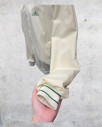 Vintage King Louie Cream Athletic Bomber Jacket - Large