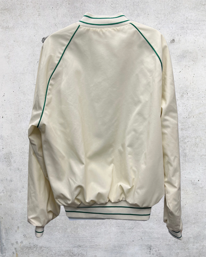 Vintage King Louie Cream Athletic Bomber Jacket - Large