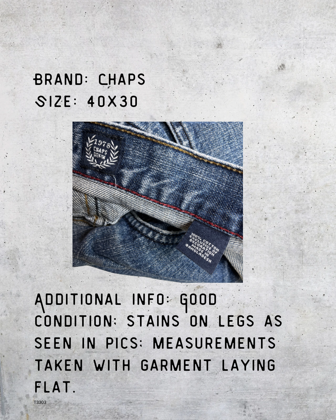 Chaps Straight Fit Jeans - 40x30