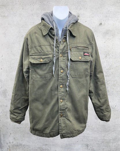 Dickies Olive Green Hooded Work Jacket - Small