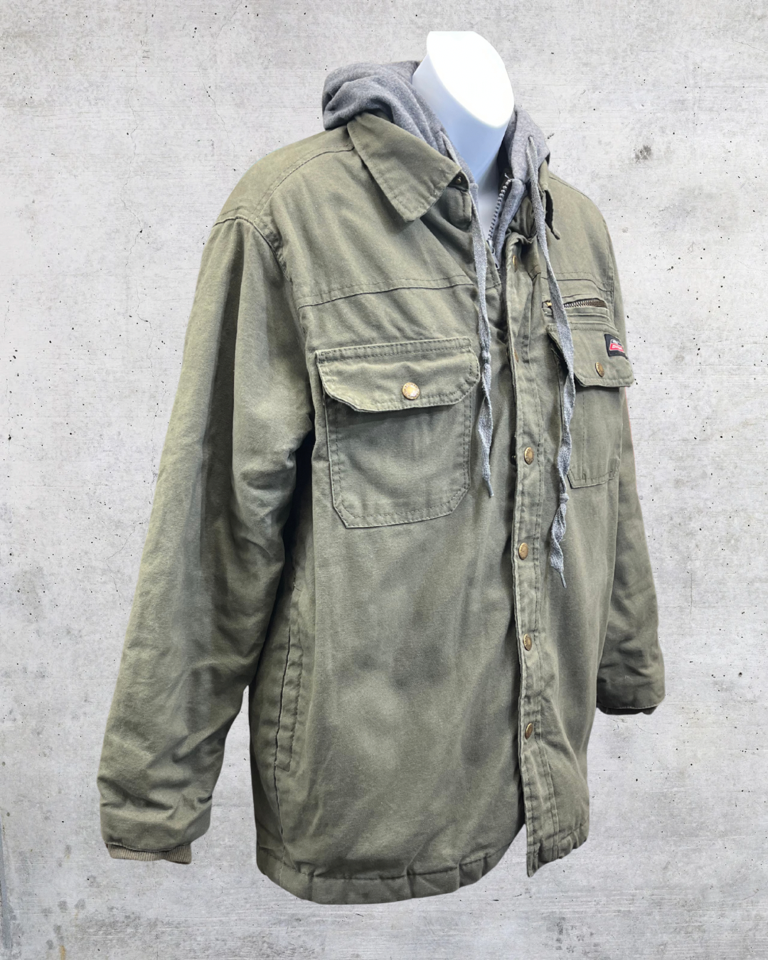 Dickies Olive Green Hooded Work Jacket - Small