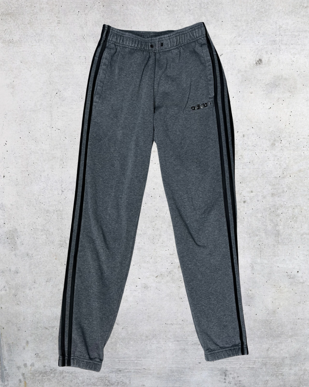 Adidas Gray 3-Stripe Jogger Sweatpants – Small
