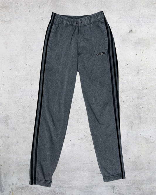 Adidas Gray 3-Stripe Jogger Sweatpants – Small