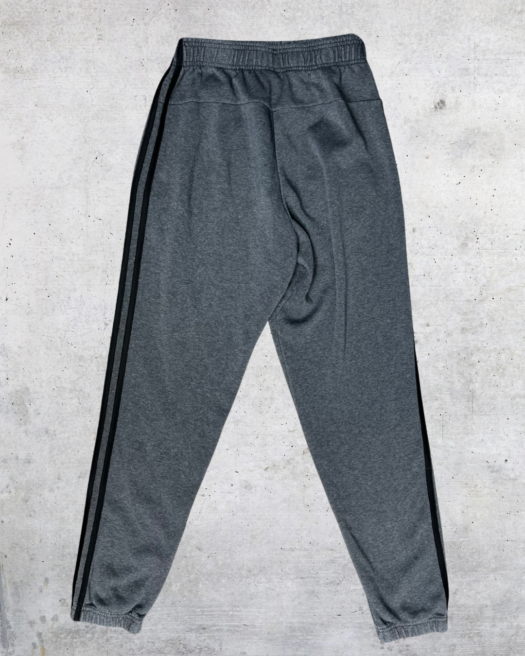 Adidas Gray 3-Stripe Jogger Sweatpants – Small