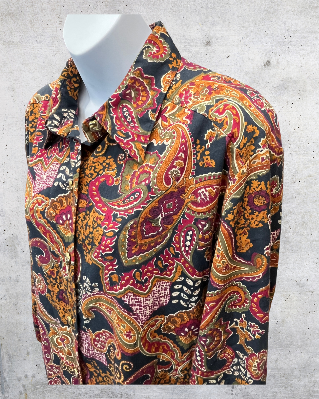 90s Vintage BonWorth Paisley Blouse - Medium