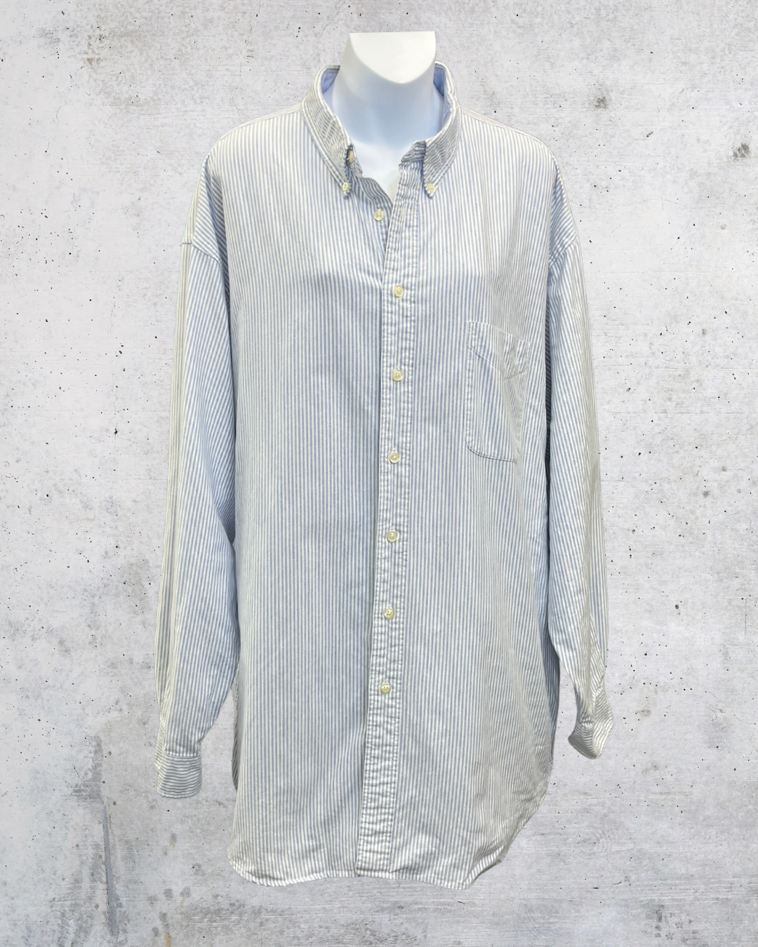 Vintage Hunt Club Blue Stripe Button-Down Shirt - XLT