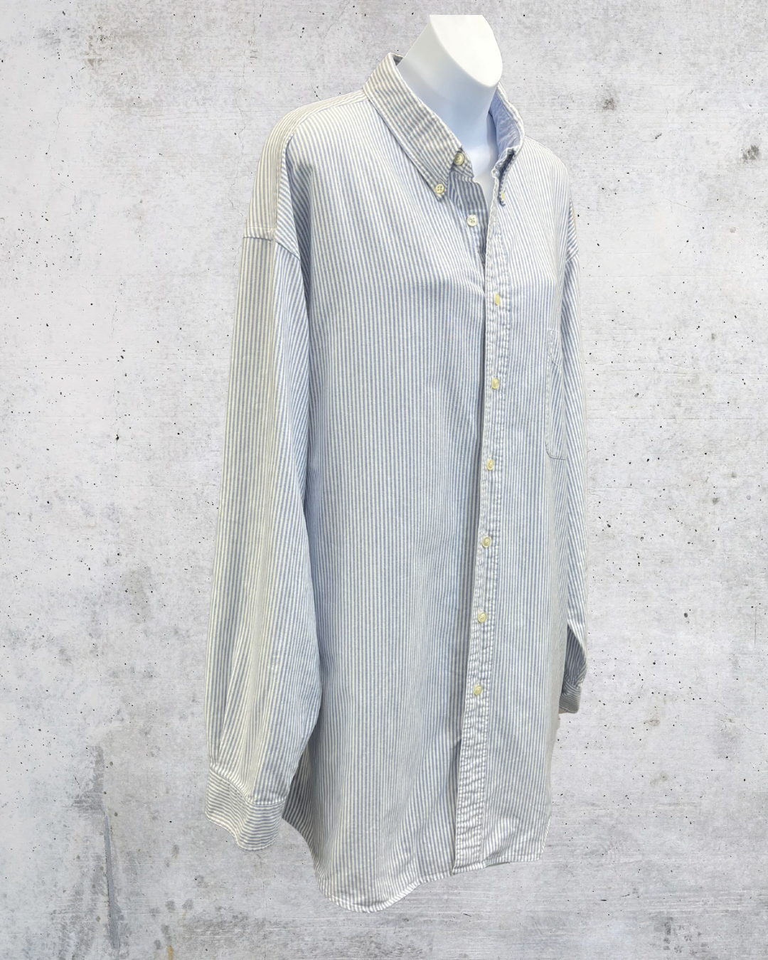 Vintage Hunt Club Blue Stripe Button-Down Shirt - XLT