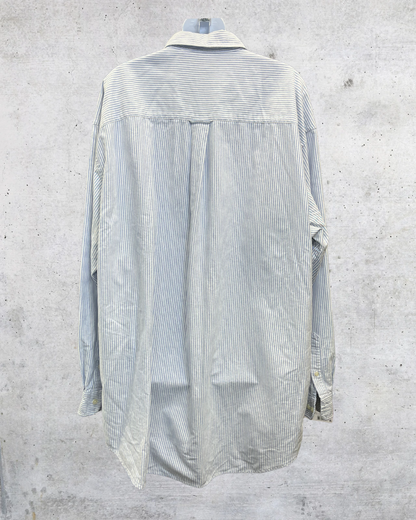 Vintage Hunt Club Blue Stripe Button-Down Shirt - XLT