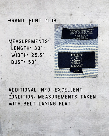 Vintage Hunt Club Blue Stripe Button-Down Shirt - XLT