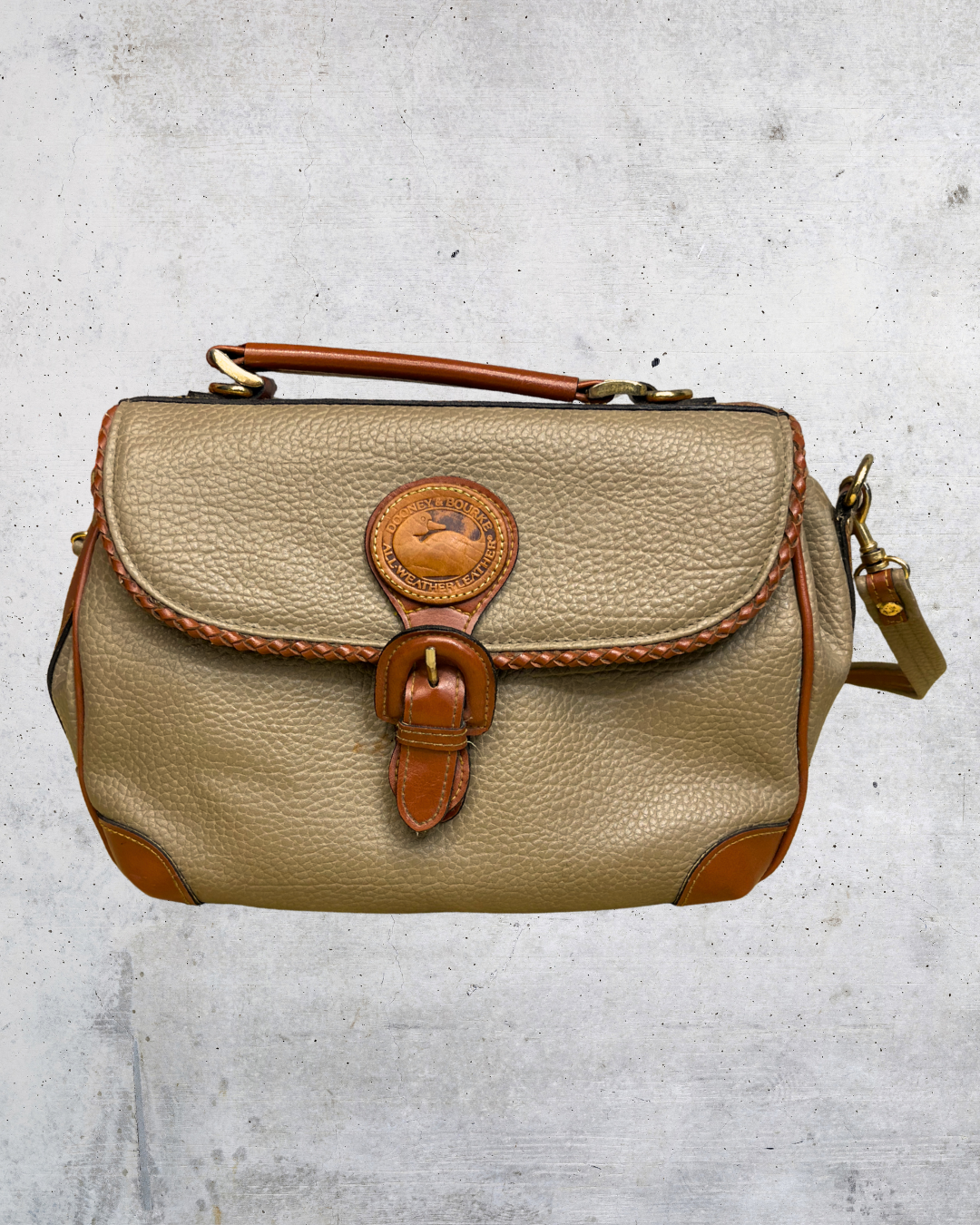 Vintage Dooney & Bourke Pebbled Leather Crossbody Bag