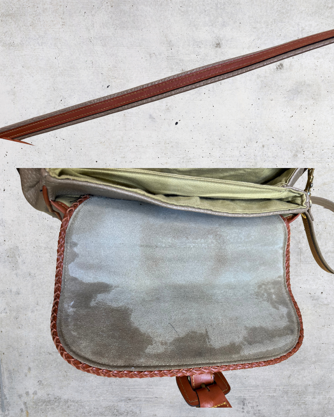 Vintage Dooney & Bourke Pebbled Leather Crossbody Bag