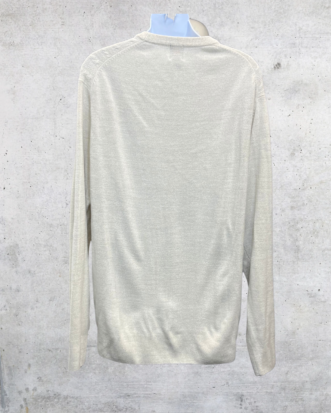 Dockers Cream Cable Knit Sweater Classic Preppy Knit - Large