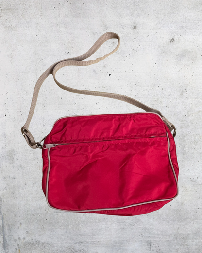 Red Nylon Y2K Crossbody Bag