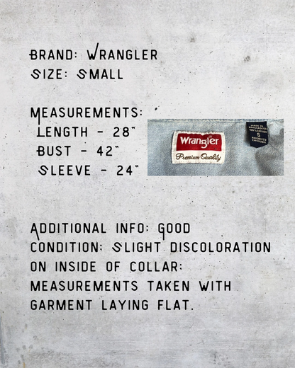 Wrangler Light Wash Denim Button-Up Shirt - Small