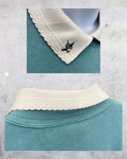 Vintage 90s Top Stitch Birdhouse Embroidered Sweatshirt - Large