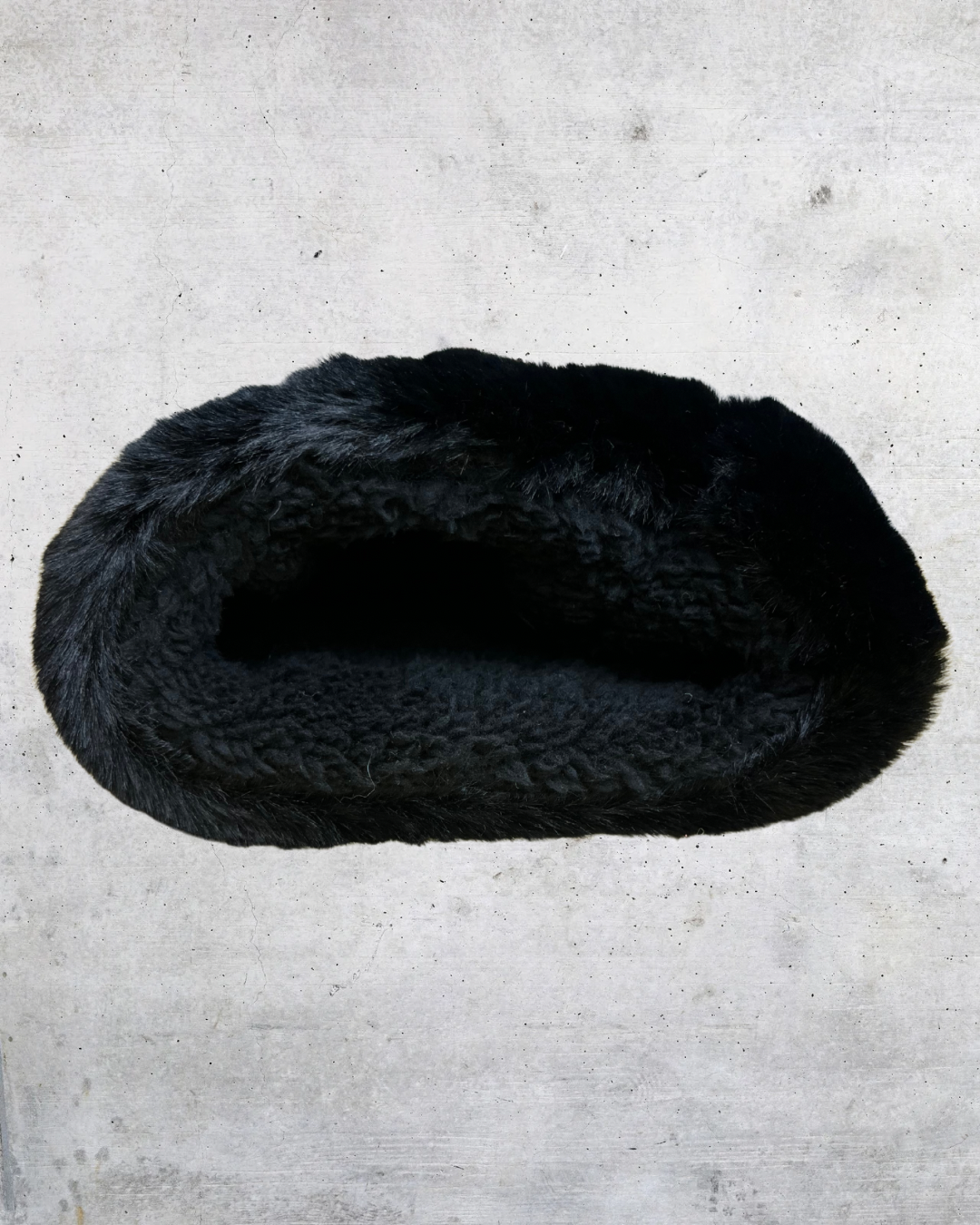 Black Faux Fur Hand Muff / Arm Warmer