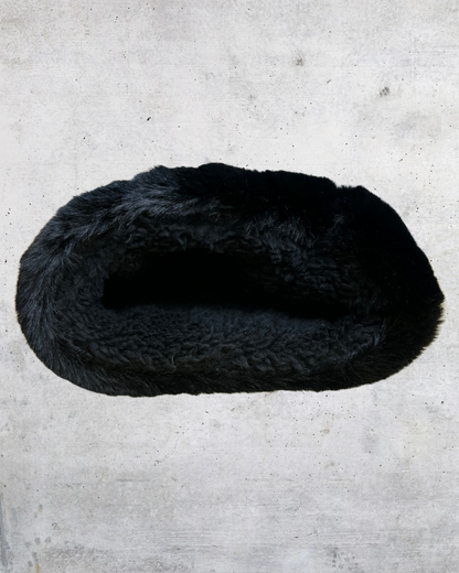 Black Faux Fur Hand Muff / Arm Warmer