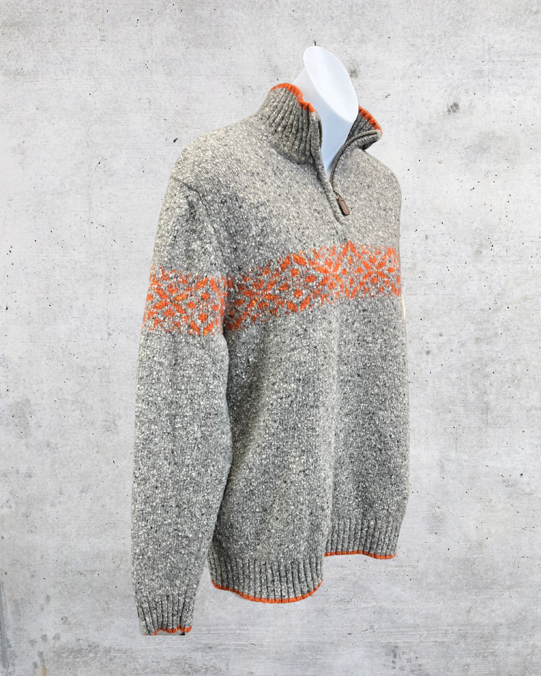 Express Gray Quarter Zip Knit Sweater - Medium