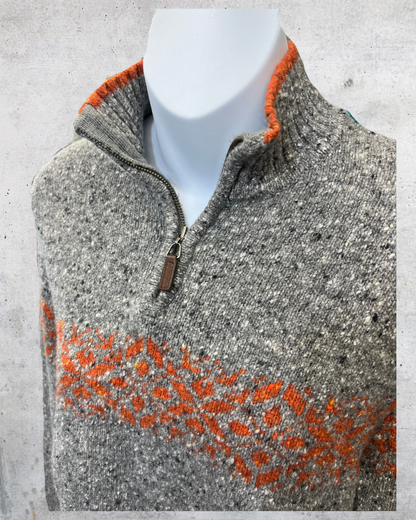 Express Gray Quarter Zip Knit Sweater - Medium