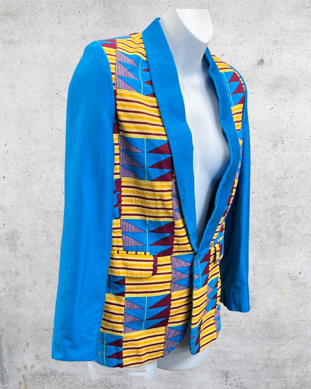 Kente-Inspired Patchwork Blazer