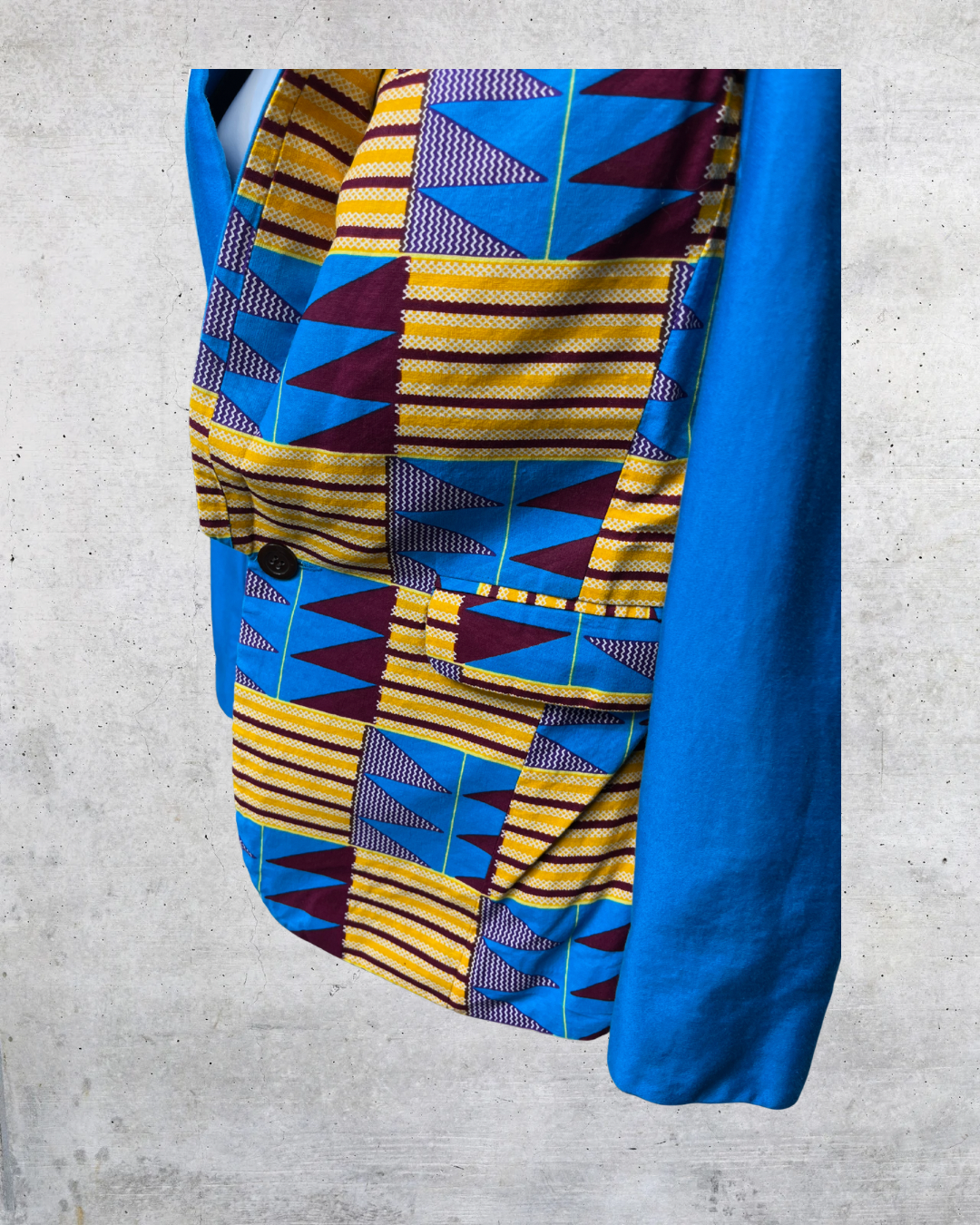 Kente-Inspired Patchwork Blazer