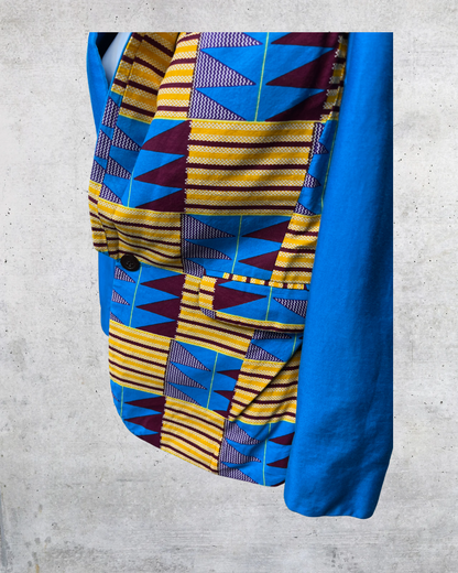 Kente-Inspired Patchwork Blazer