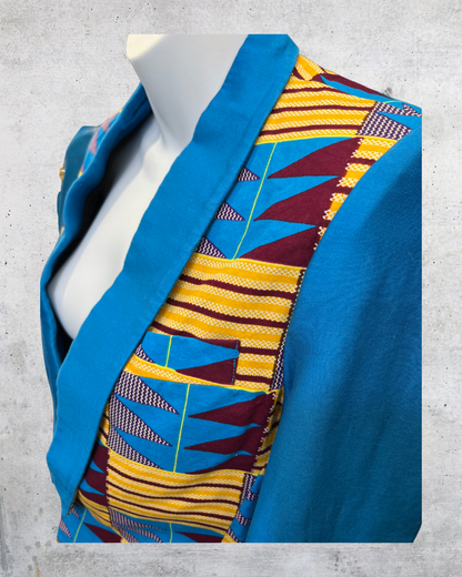 Kente-Inspired Patchwork Blazer