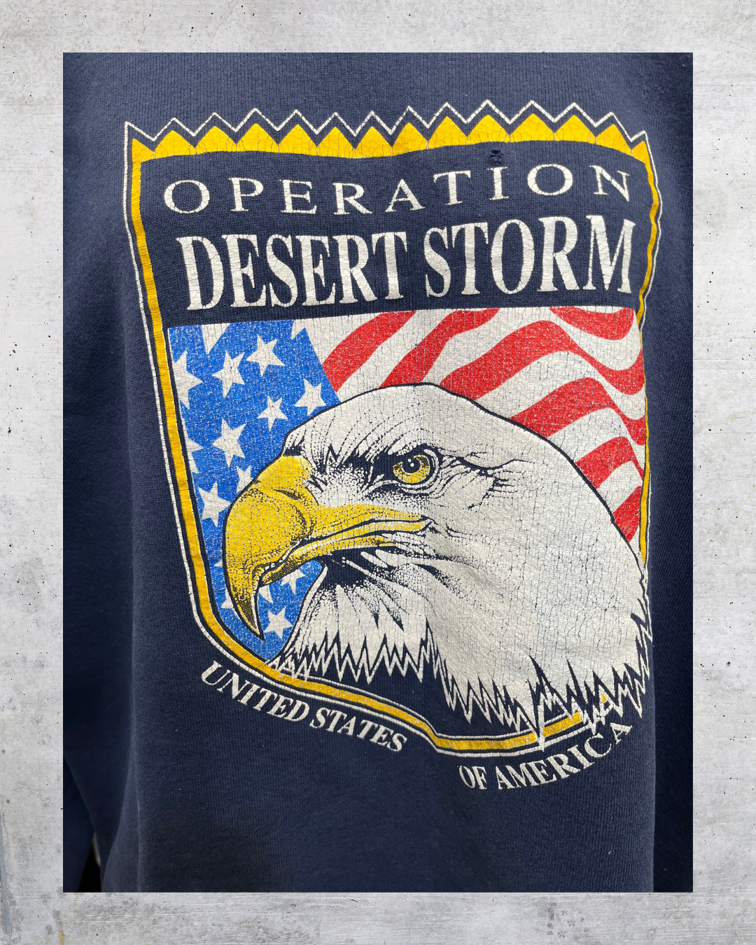 Vintage 1991 Operation Desert Storm Bald Eagle Crewneck Sweatshirt - XL