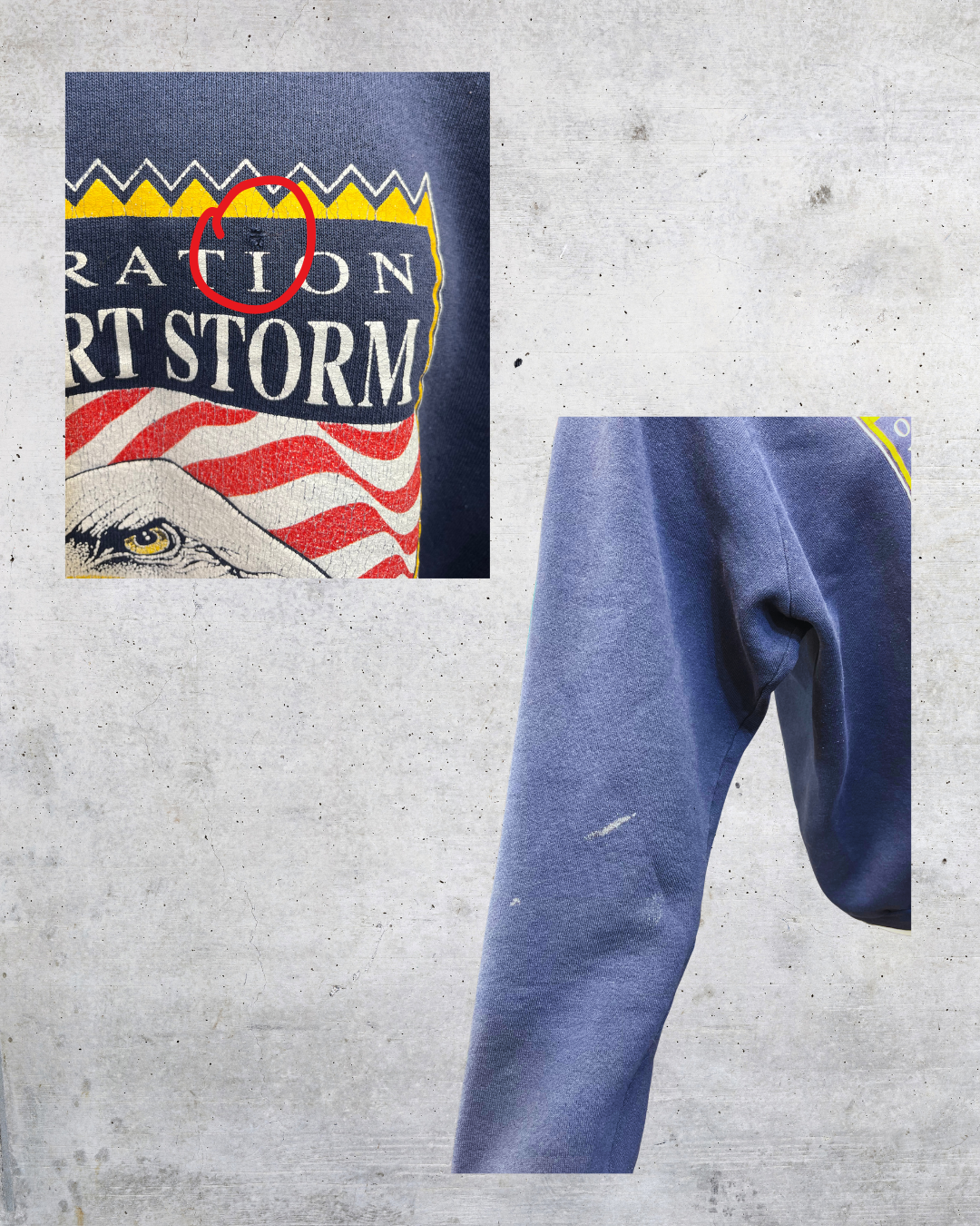 Vintage 1991 Operation Desert Storm Bald Eagle Crewneck Sweatshirt - XL