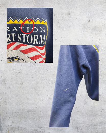 Vintage 1991 Operation Desert Storm Bald Eagle Crewneck Sweatshirt - XL