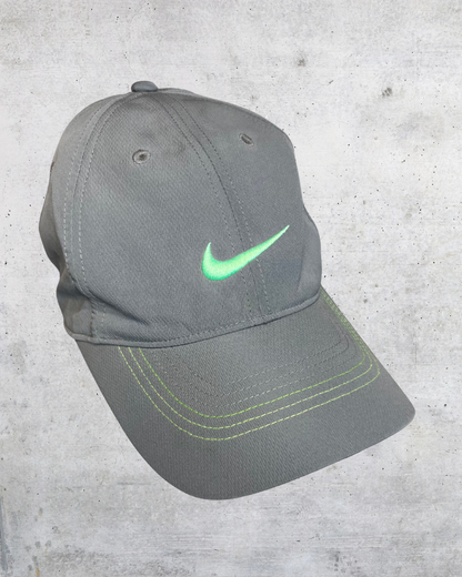 Nike Golf Gray Snapback Cap with Neon Green Swoosh
