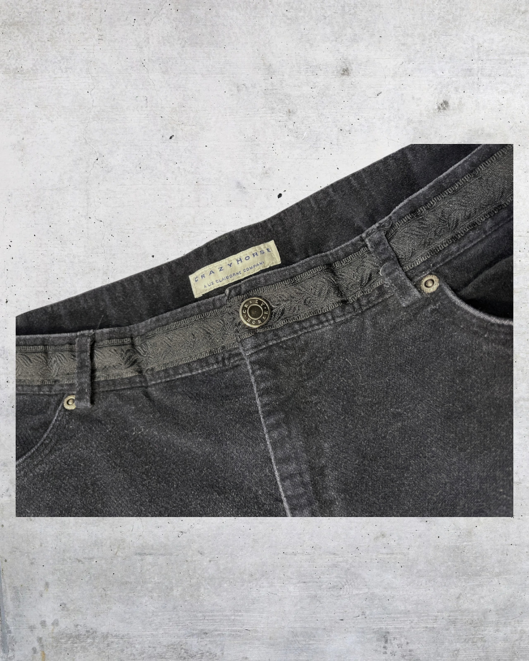 Crazy Horse Black Felt Pants – Size 14