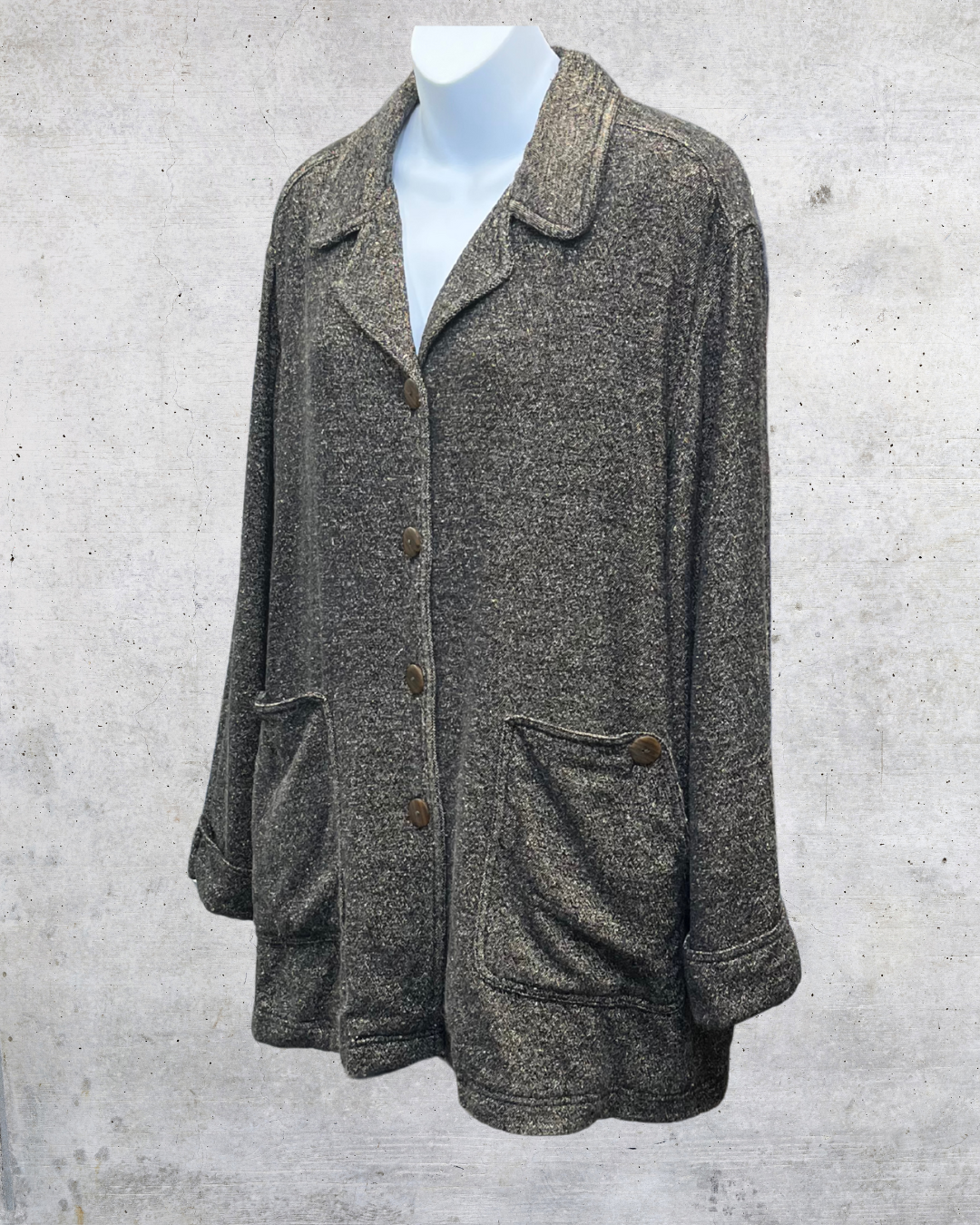 Vintage J. Jill Wool Blend Button-Front Jacket - Large