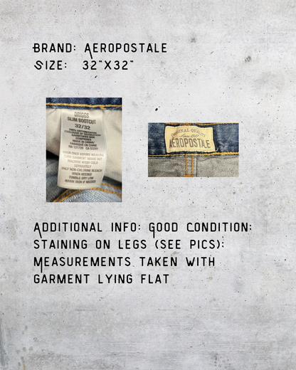 Aeropostale Distressed Slim Bootcut Jeans - Size 32
