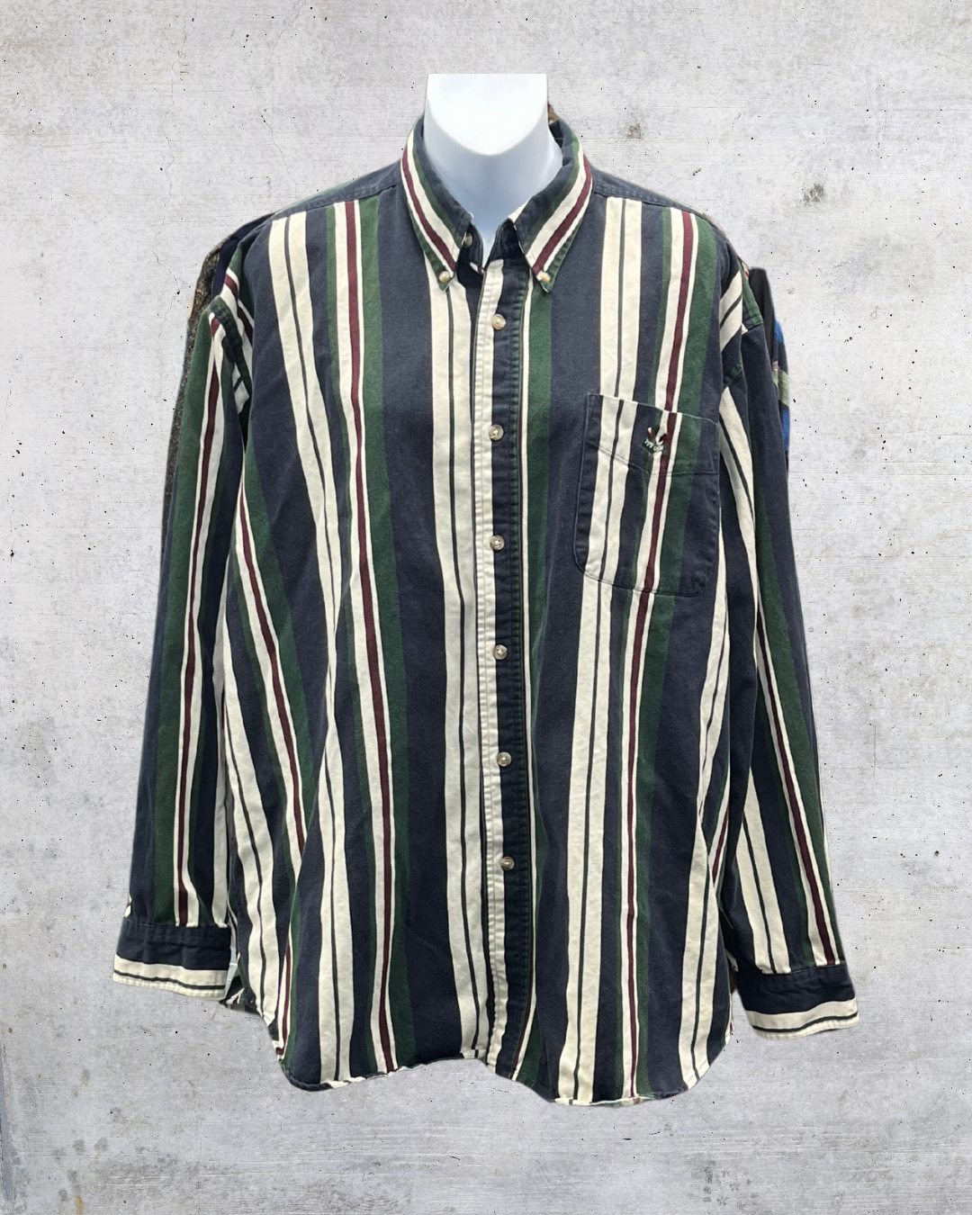 Ivy Crew Vintage Striped Button-Up Shirt