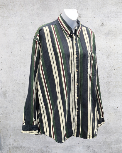 Ivy Crew Vintage Striped Button-Up Shirt
