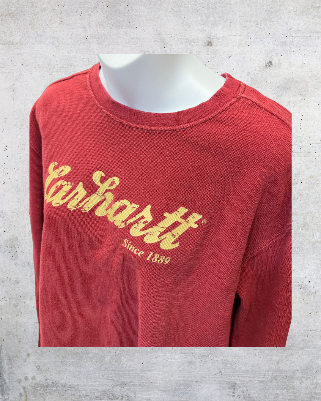 Vintage Y2K Carhartt Script Logo Thermal Long Sleeve - Large