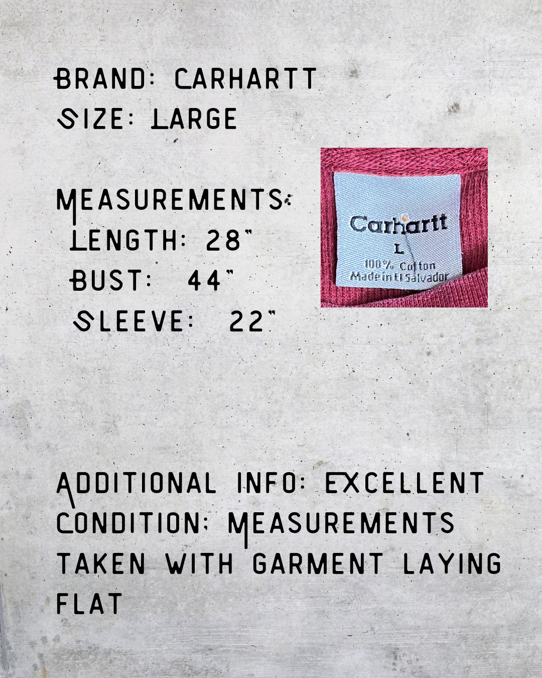 Vintage Y2K Carhartt Script Logo Thermal Long Sleeve - Large