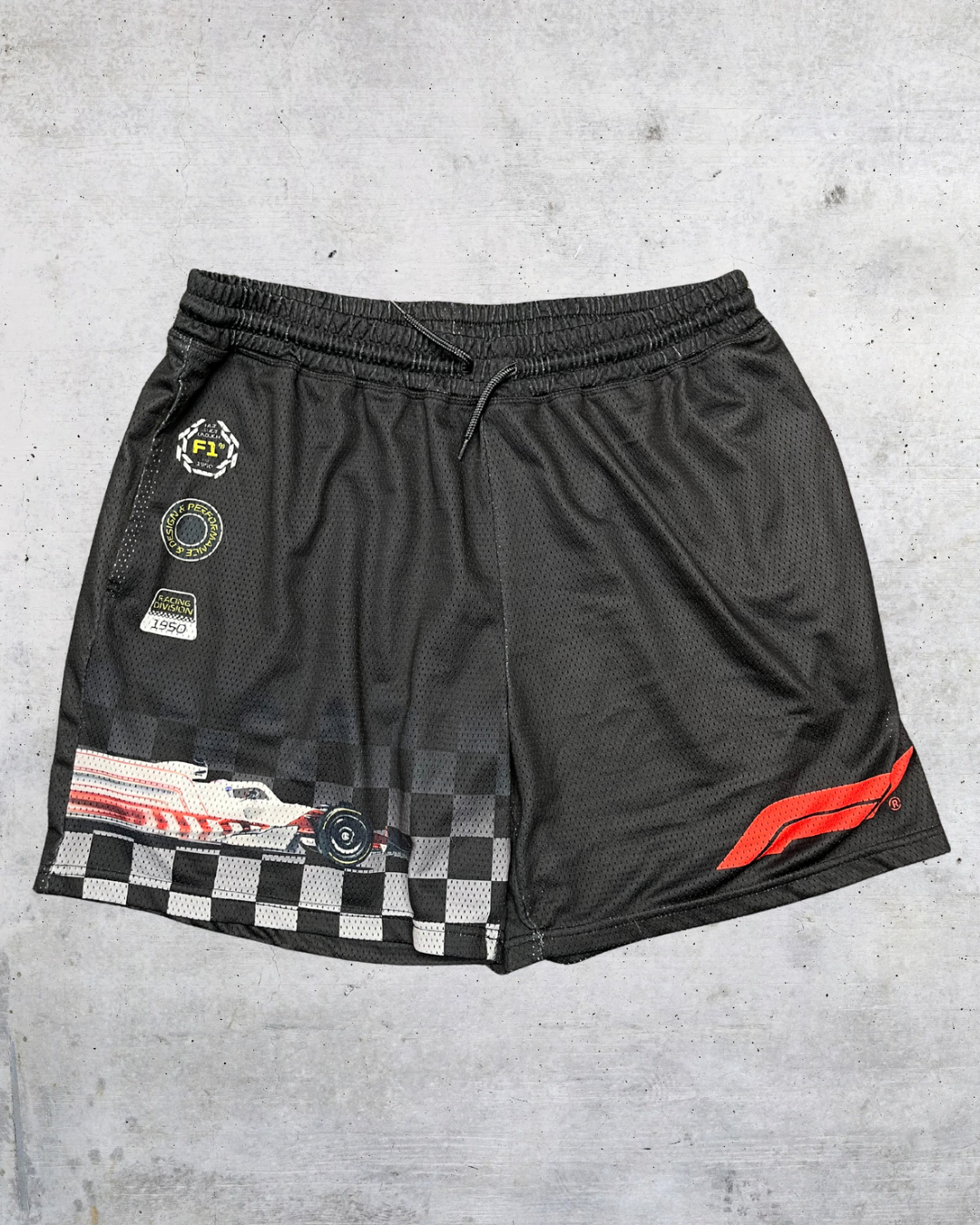 Hybrid F1 Racing Graphic Mesh Shorts - Large